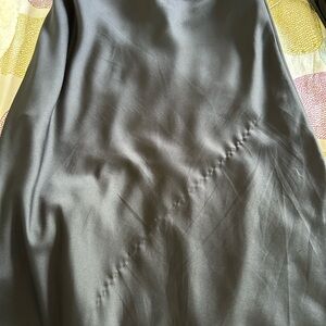Black silk skirt
